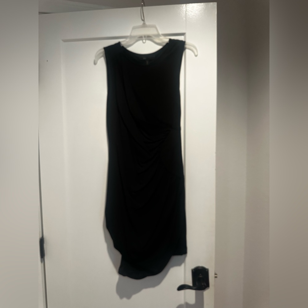BCBG Black Sheath Mini Dress Crew Neck Sleeveless